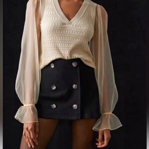 Maeve by Anthropologie Sweater Vest/ Tulle top